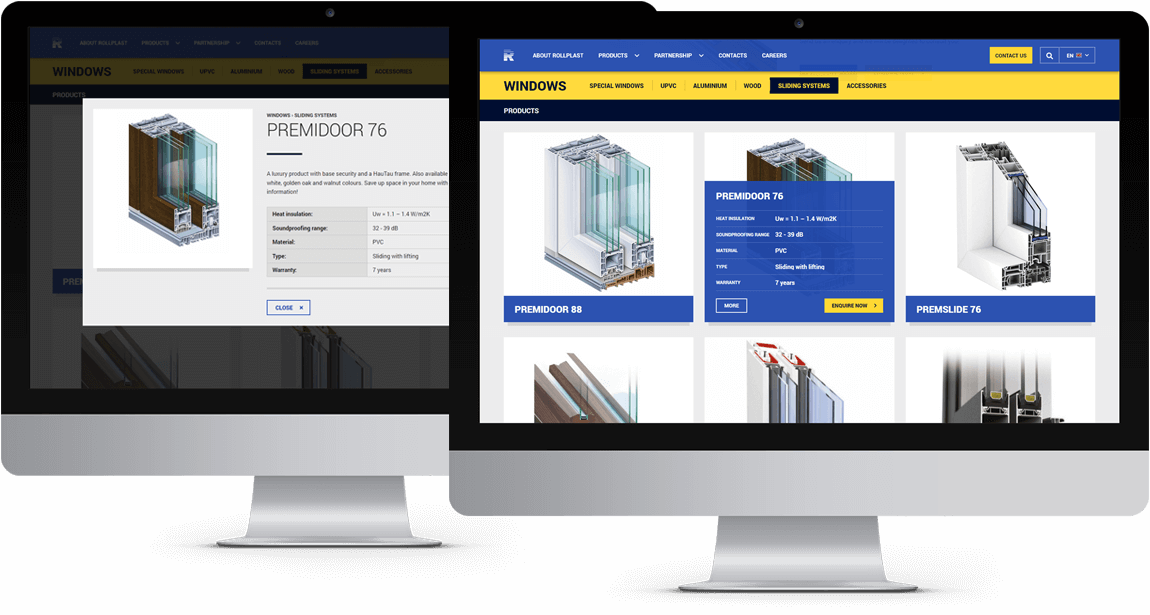 Products catalogue